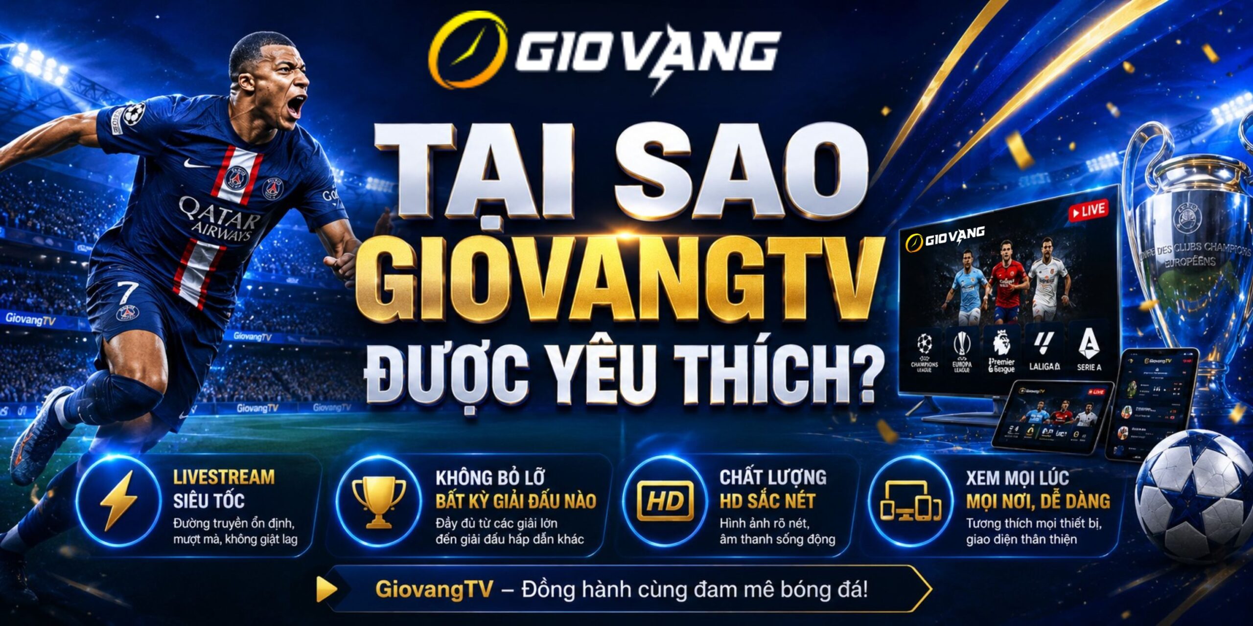 Trang web Giovang.tv được fan xem bóng đá trực tuyến cực kỳ yêu thích Trang web Giovang.tv được fan xem bóng đá trực tuyến cực kỳ yêu thích