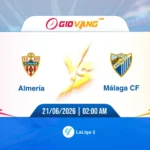 Soi kèo Almeria vs Malaga 02h00 ngày 21/6/2026 – Hạng 2 Tây Ban Nha